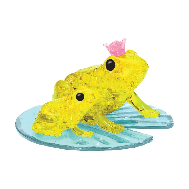 3D Crystal Puzzle - Frog (Yellow): 43 Pcs