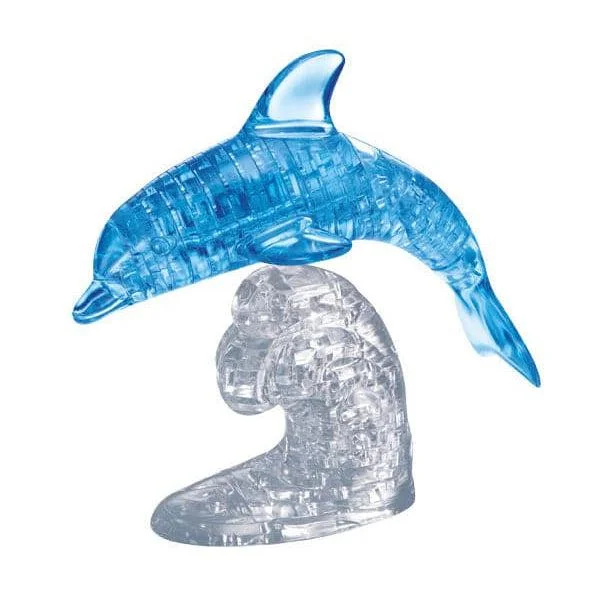 3D Crystal Puzzle Deluxe - Blue Dolphin