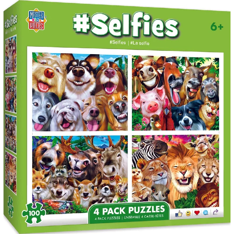 Selfies - 4-Pack - 100 Piece Puzzles