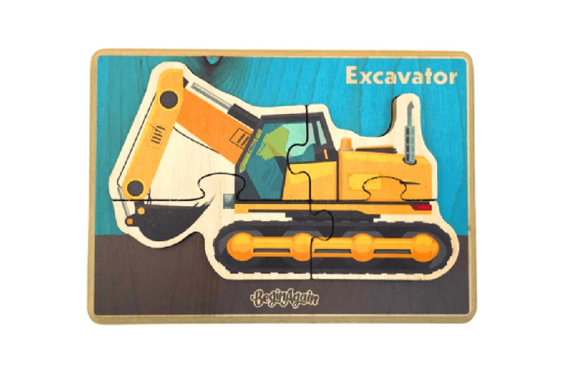 4-Piece Construction Vehicle Puzzles