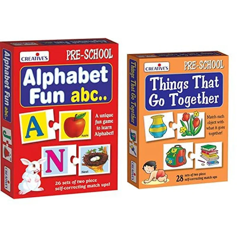 Alphabet Fun ABC Puzzle and Things That Go Together (Set of 2)