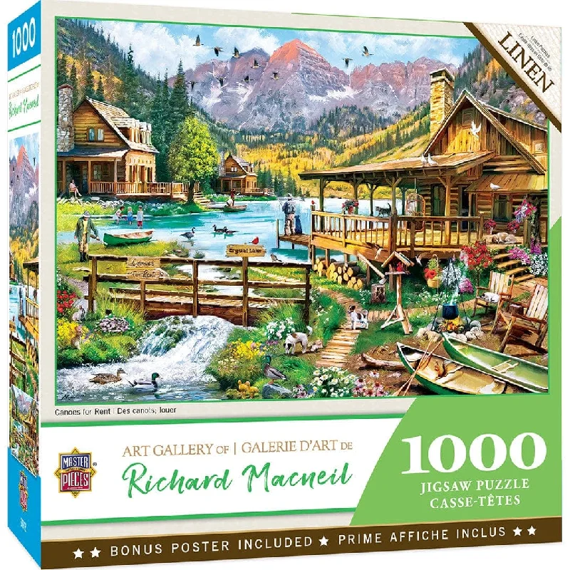 Richard Macneil Art Gallery - Canoes for Rent - 1000 Piece Puzzle