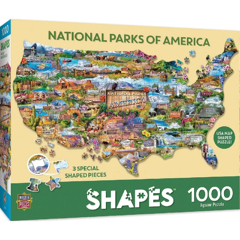 Shapes - National Parks USA - 1000 Piece Shaped Puzzle