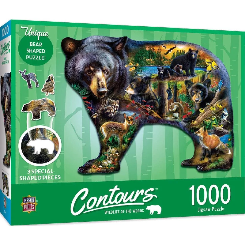 Contours - Wildlife of the Woods - 1000 Piece Shaped Puzzle