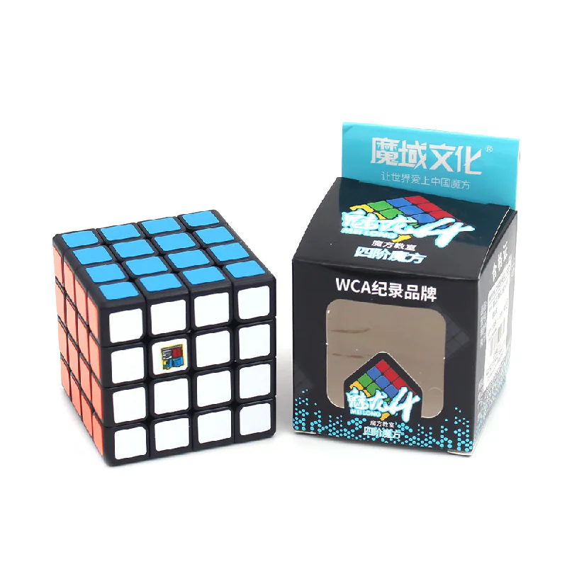 MFJS MeiLong 4x4 Black Puzzle Speed Cube for Kids & Adults Magic Speedy Stress Buster Brainstorming Puzzles Cube (Multicolor)