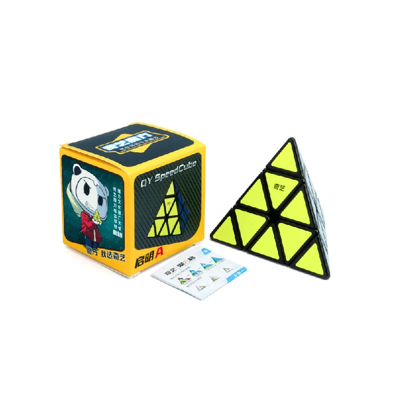 QiYi Qiming Pyraminx Speedcube Puzzle for Kids & Adults Magic Speedy Stress Buster Brainstorming Puzzle (Multicolor)