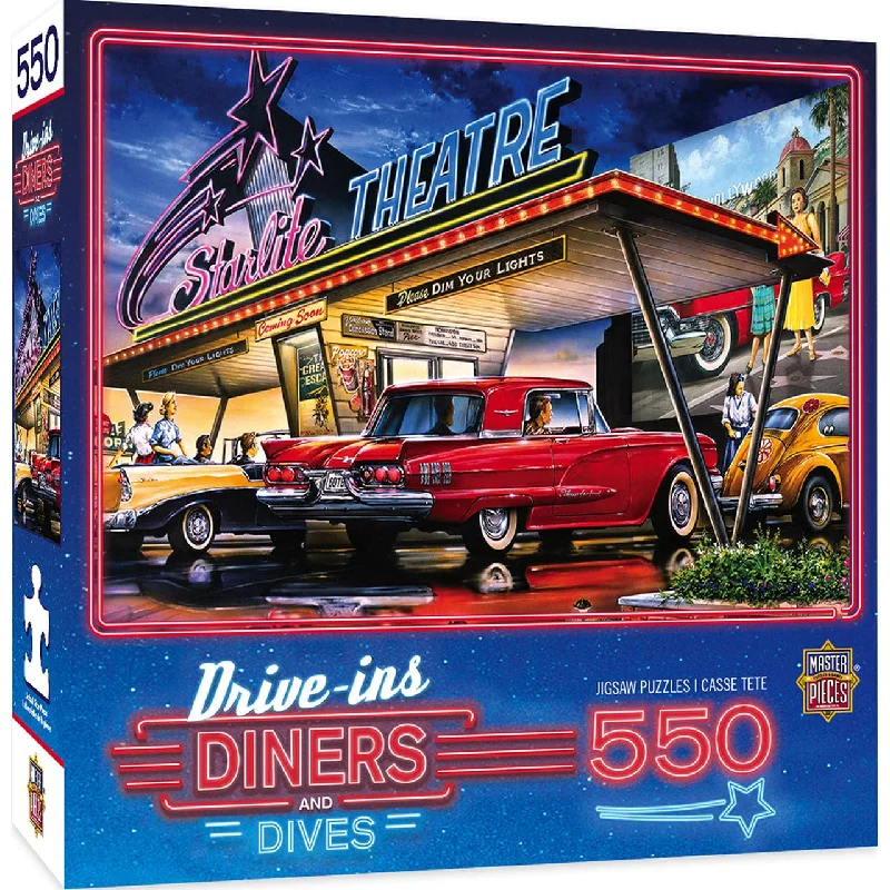 Drive-Ins, Diners, and Dives - Starlite Drive-In - 550 Piece Puzzle