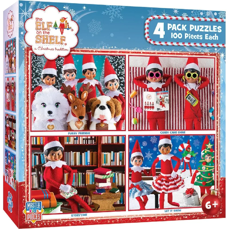 Elf on the Shelf - 4-Pack - 100 Piece Puzzles - Series 1