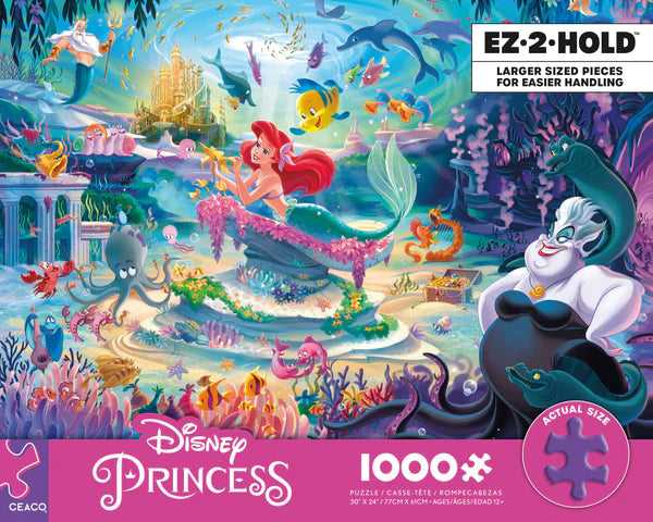 EZ 2 Hold - Disney Little Mermaid - 1000 Oversized Piece Puzzle