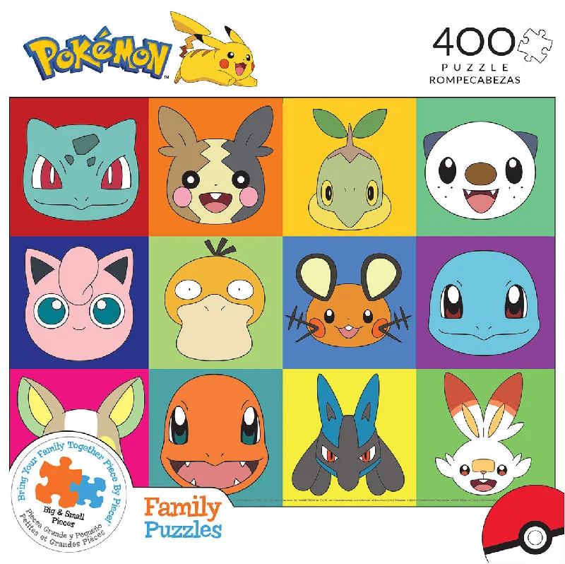 Family Puzzle: Pokémon Faces - 400 Piece Puzzle