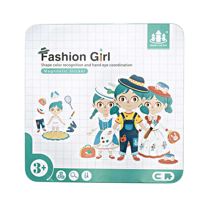 Fashion Girl Magnetic Sticker Puzzle