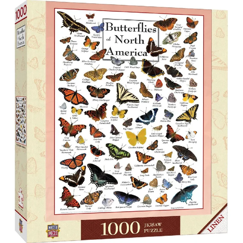 Field Guide - Butterflies of North America - 1000 Piece Puzzle