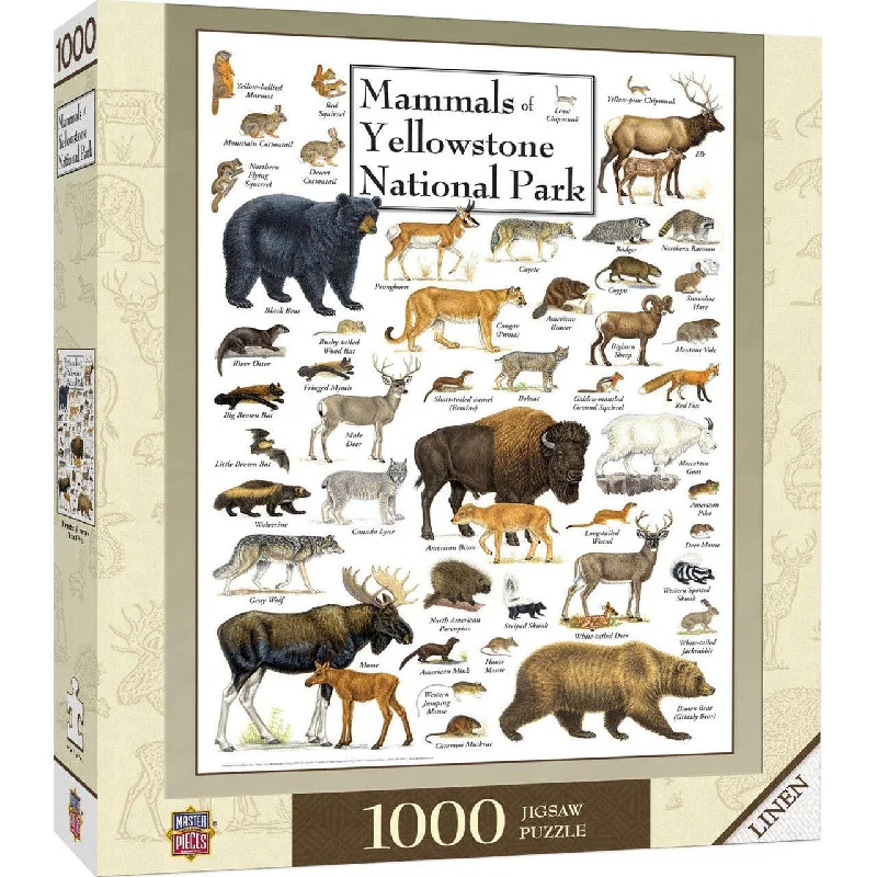 Field Guide - Mammals of Yellowstone National Park - 1000 Piece Puzzle