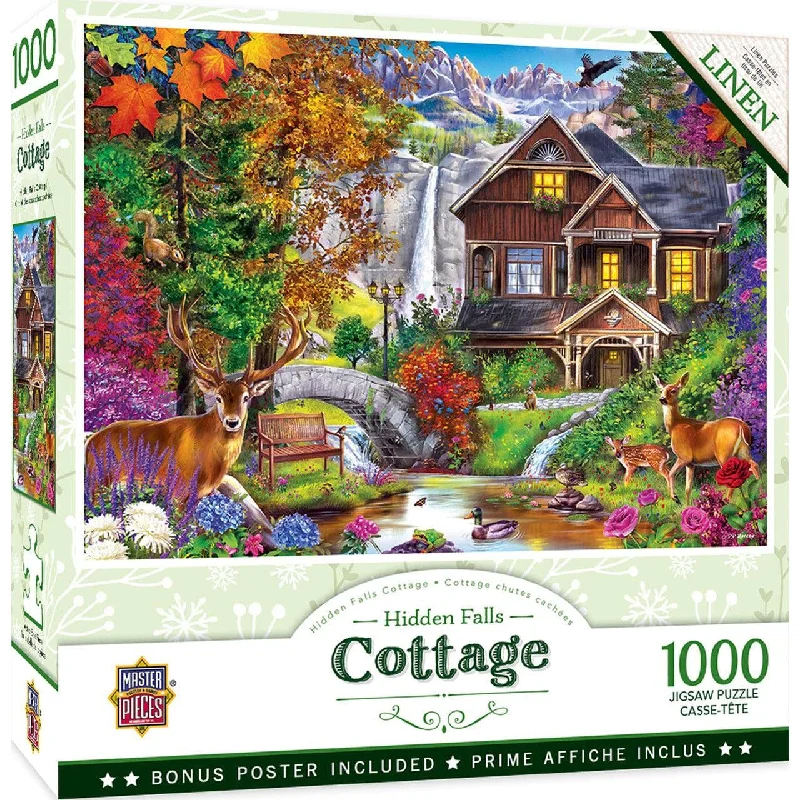 Flower Cottages - Hidden Falls Cottage - 1000 Piece Puzzle