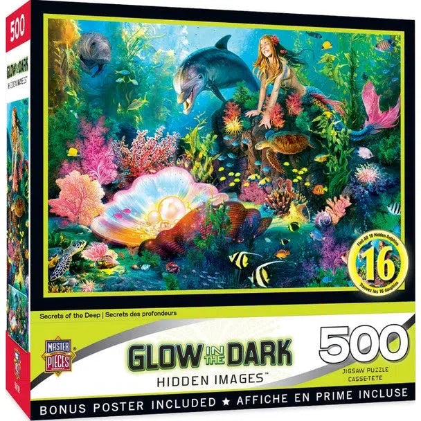 Hidden Images Glow In The Dark - Secrets of the Deep - 500 Piece Puzzle