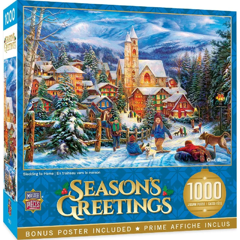 Holiday - Sledding to Home - 1000 Piece Puzzle