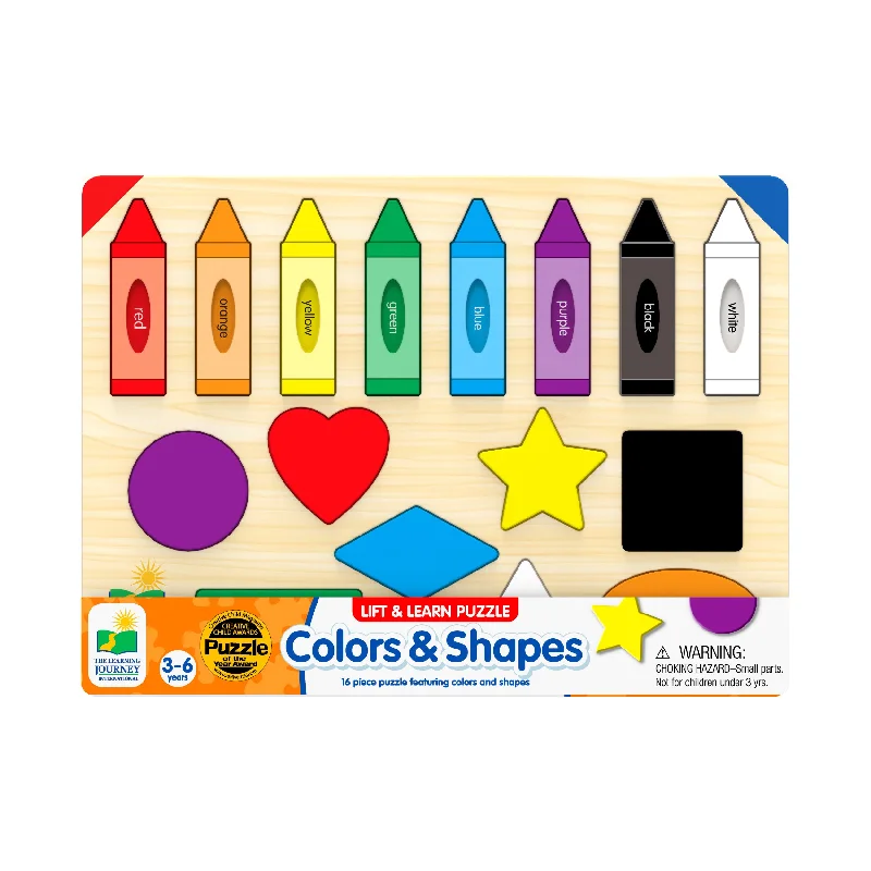 Lift & Learn Puzzle - Colors & Shapes: 16 Pcs