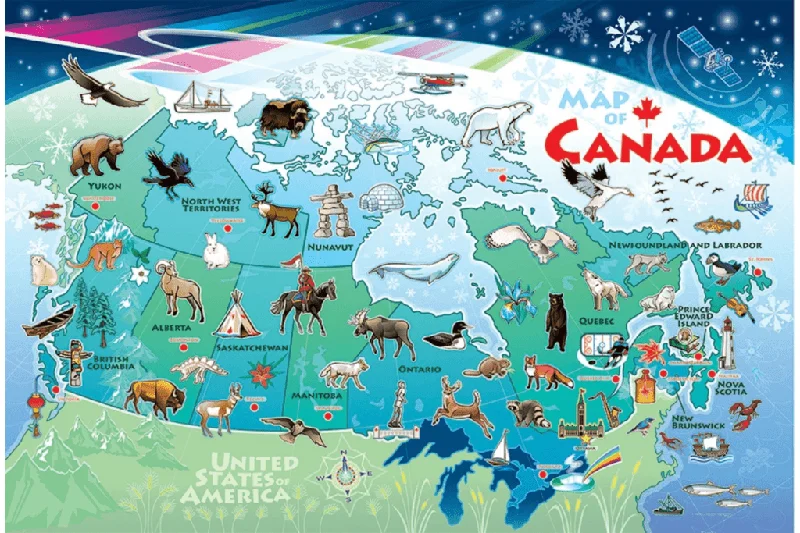 Map of Canada Floor Puzzle by Cobble Hill