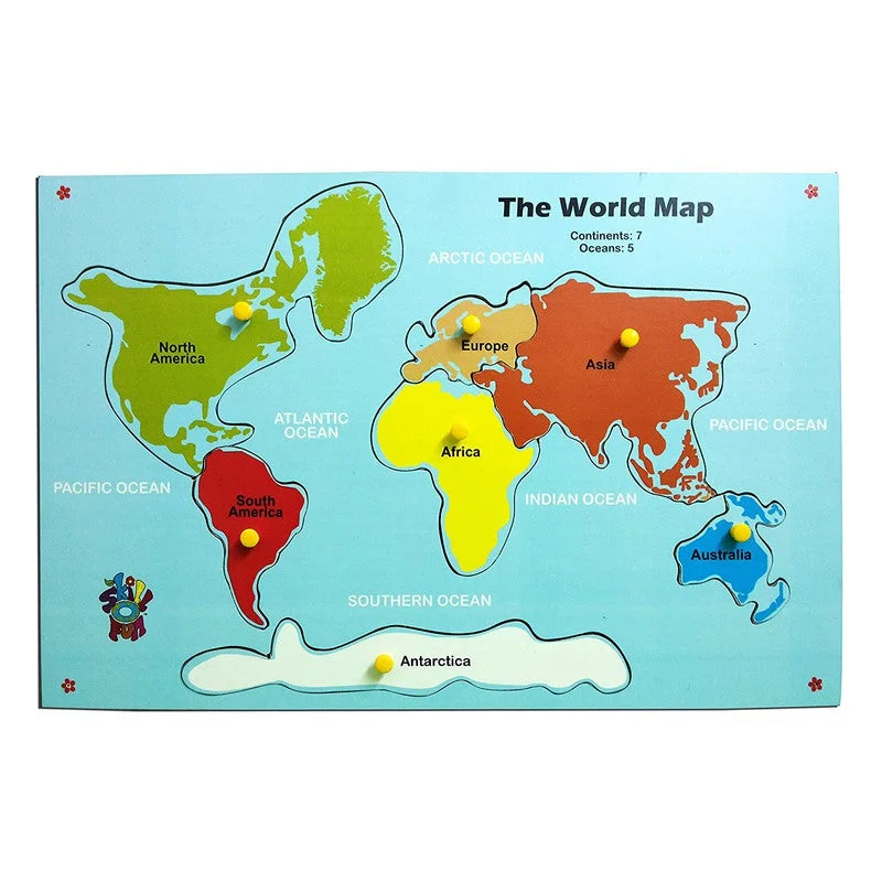 Map of Continent Educational Puzzle