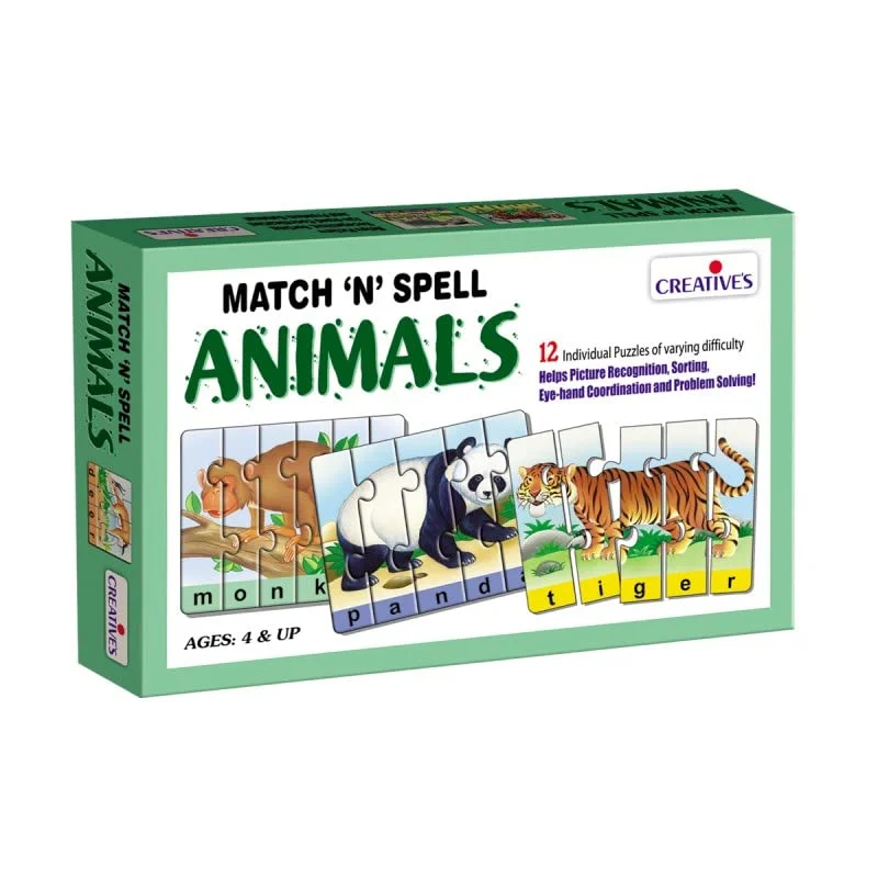 Match N Spell Animals Puzzle