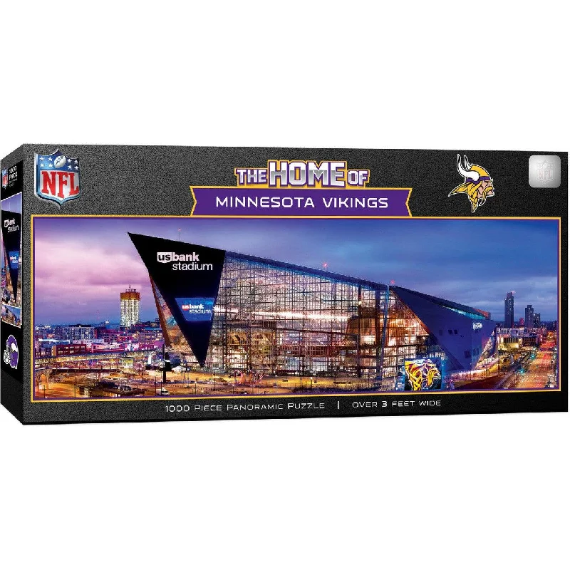 Minnesota Vikings Stadium View - 1000 Piece Panoramic Puzzle