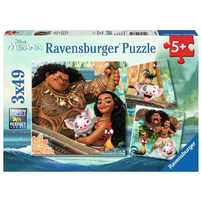 Moana Born To Voyage - 3x49 Piece Puzzle