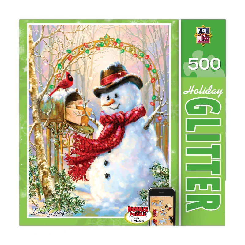 Holiday Glitter Puzzle - Letters to Frosty: 500 Pcs