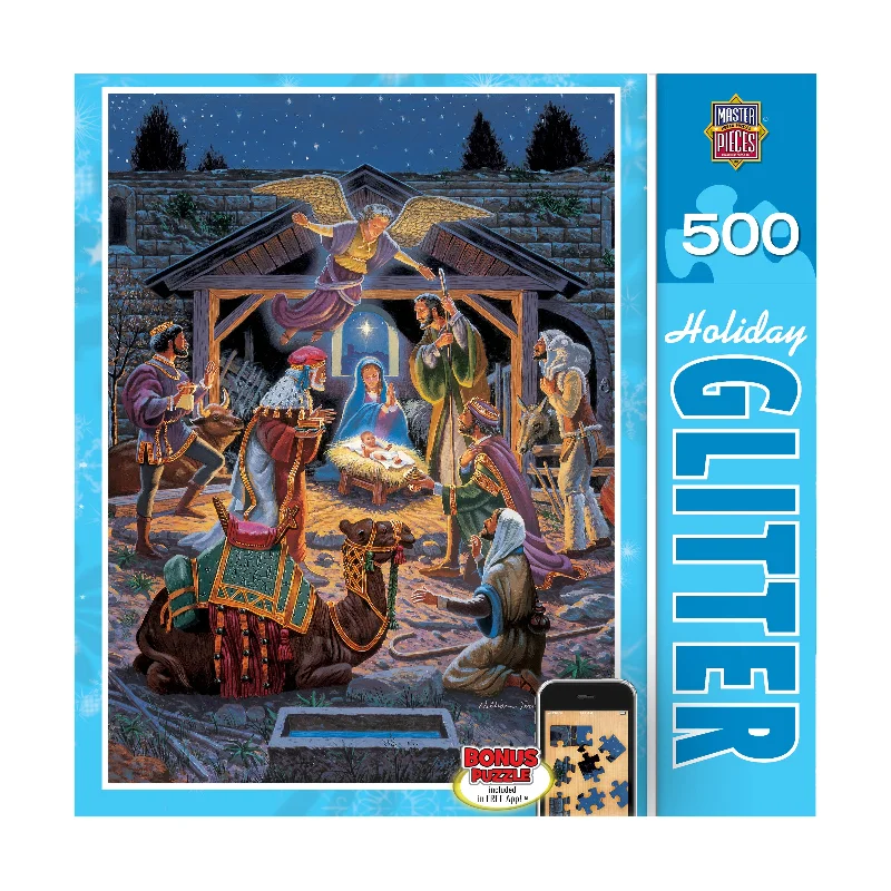 Holiday Glitter Puzzle - Holy Night: 500 Pcs