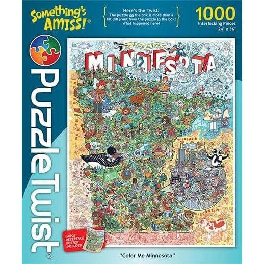 Puzzle Twist - Color Me Minnesota - 1,000 Piece Puzzle