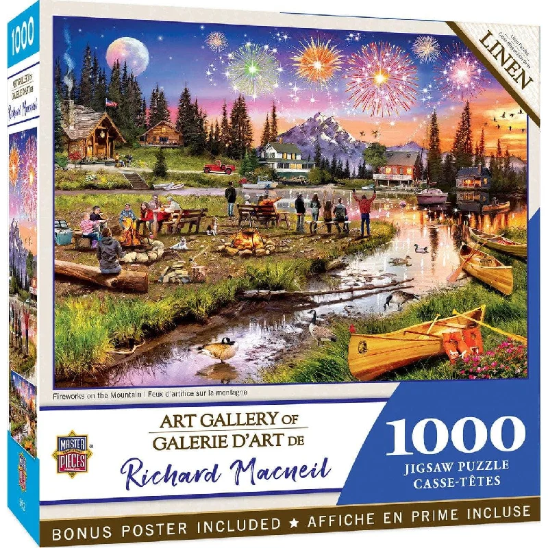 Richard Macneil Art Gallery - Fireworks on the Mountain - 1000 Piece Puzzle