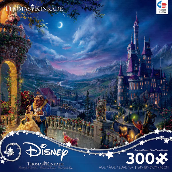 Thomas Kinkade Disney - Beauty & The Beast Dancing in the Moonlight - 300 Piece Puzzle