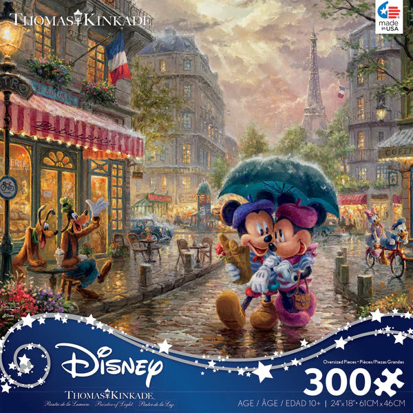 Thomas Kinkade Disney - Mickey & Minnie in Paris - 300 Piece Puzzle