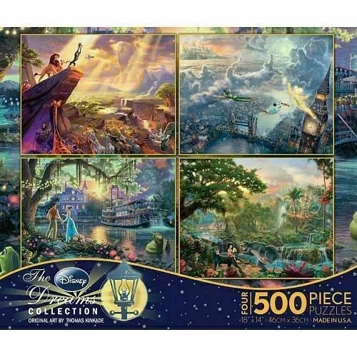 Thomas Kinkade Disney - Multipack Series x - 4 in 1 Puzzles - 4 x 500 Piece Puzzle