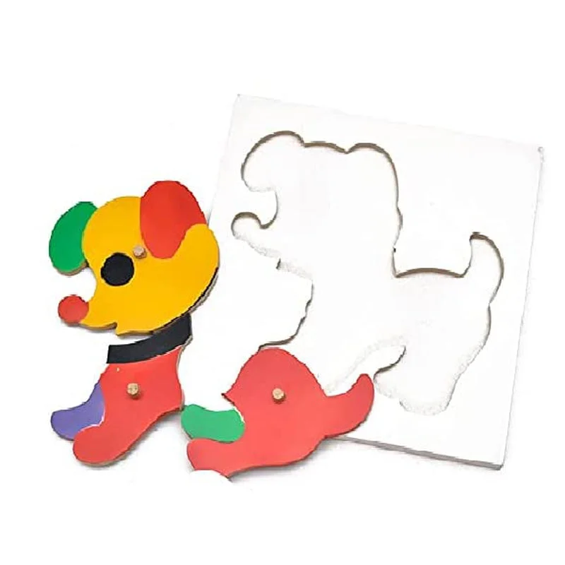 Learning Dog Shape Puzzle for Toddlers, Kids, Preschool Age Children for 2 Years -Educational Toy, Multicolor - for Gifting