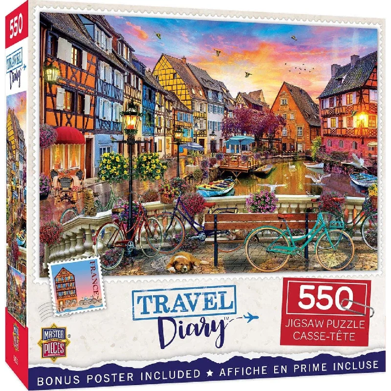 Travel Diary - Cycling at Colmar, France - 550 Piece Puzzle