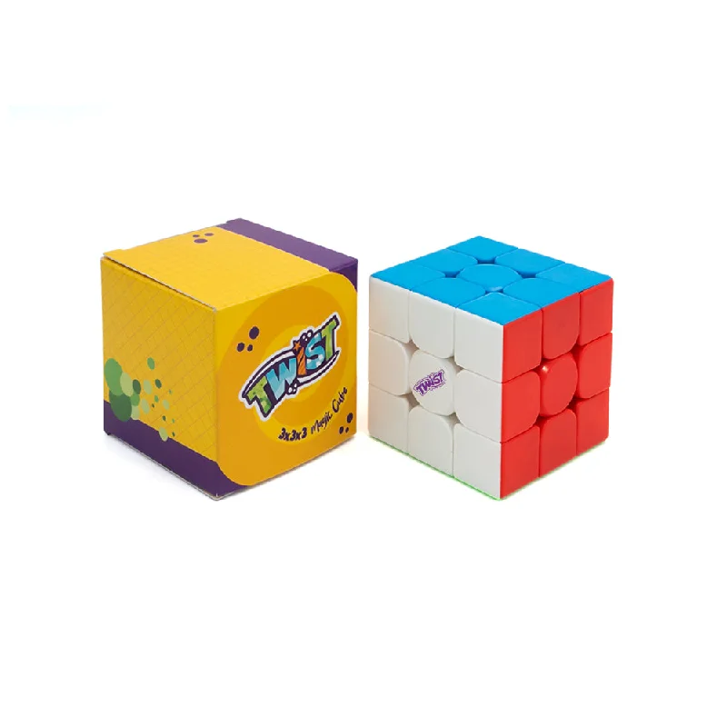 Twist 3x3 Speedcube | Stickerless Cube For Kids & Adults | Magic Speedy Stress Buster Brainstorming Puzzle (Multicolor)