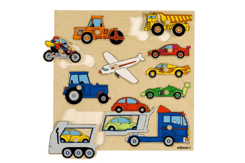 Vehicles - Knobbed Puzzle