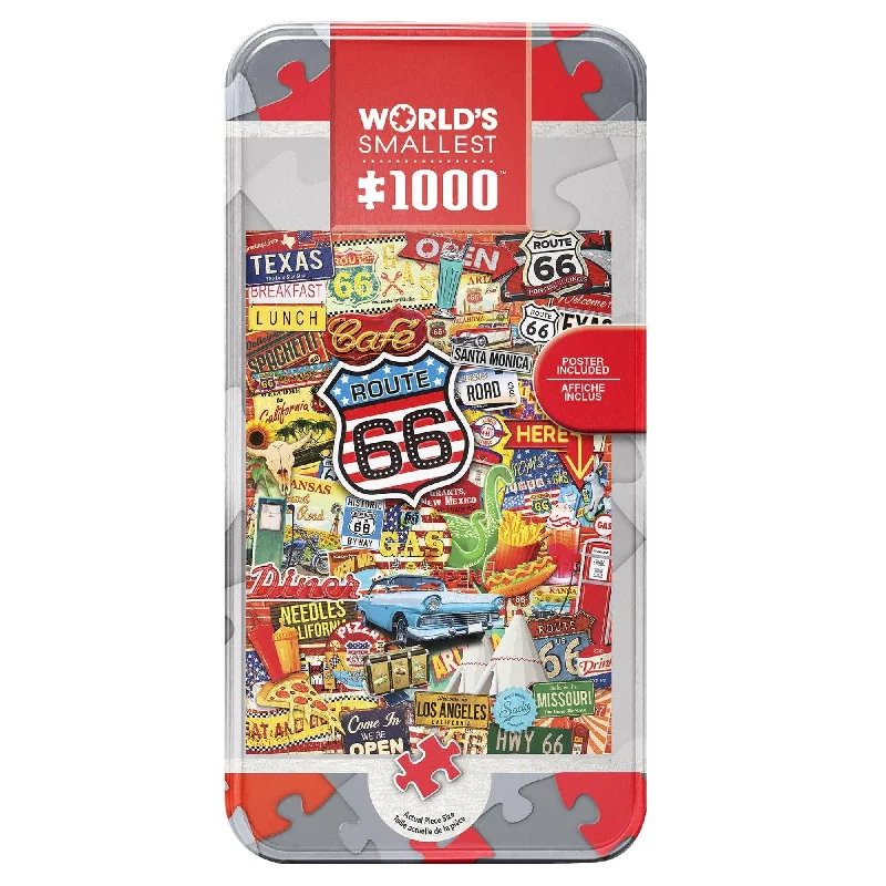 World's Smallest - Route 66 - 1000 Piece Puzzle in a Tin