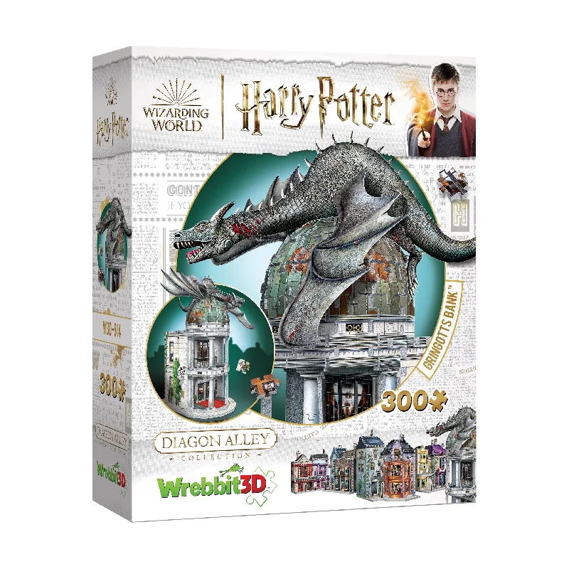 Harry Potter Diagon Alley Collection - Gringotts Bank 3D Puzzle: 300 Pcs